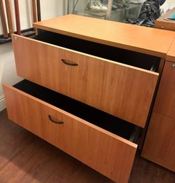 Wood Cabinet With 2 Drawers