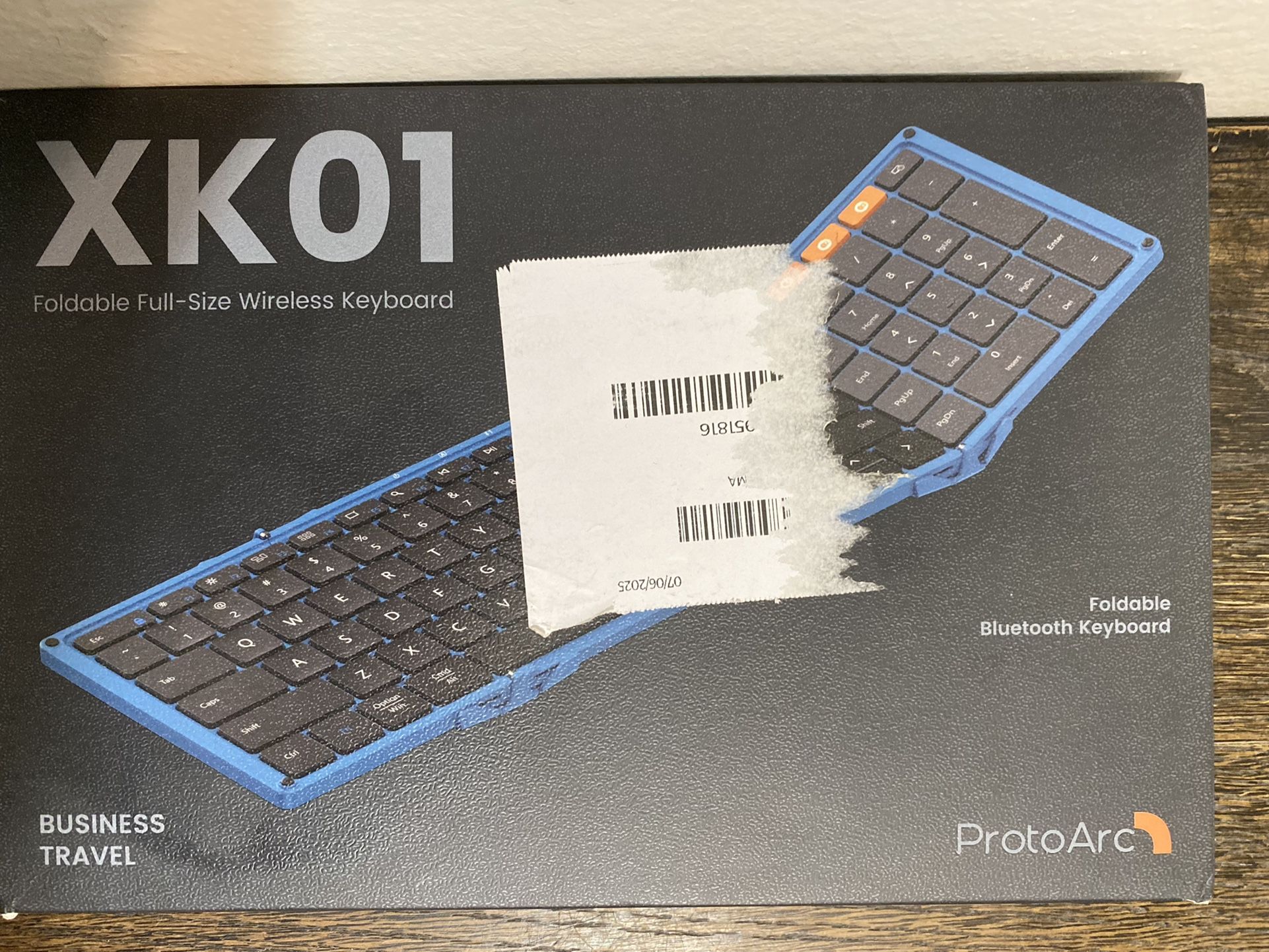 ProtoArc Foldable Bluetooth Keyboard XK01 Folding Wireless Portable Number Pad