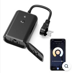 SUNTHIN Outdoor Dimmer for String Lights, WiFi Smart Dimmer Switches Works with Alexa and Google Assistant, IP44 Waterproof Outdoor Light Dimmer with 