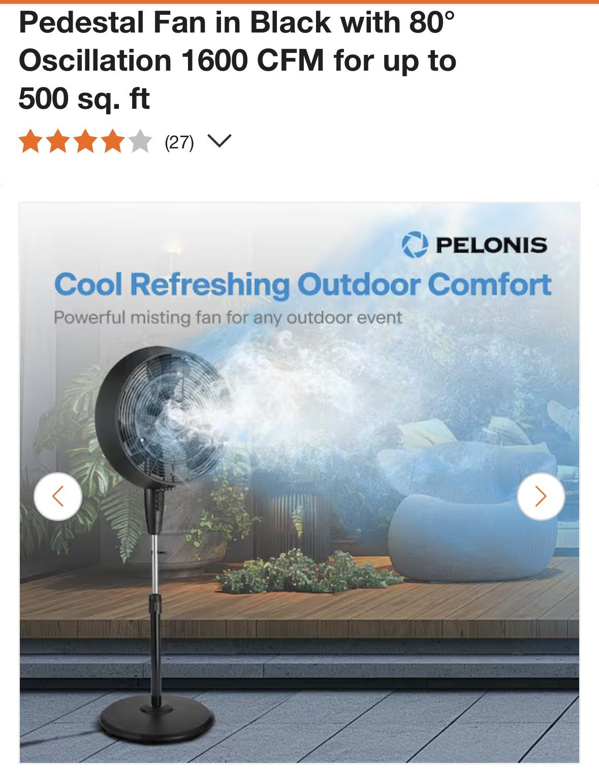 Misting Fan 18”” Stand Fan
