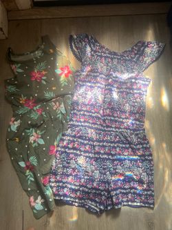 Girls Floral Romper Set of 2