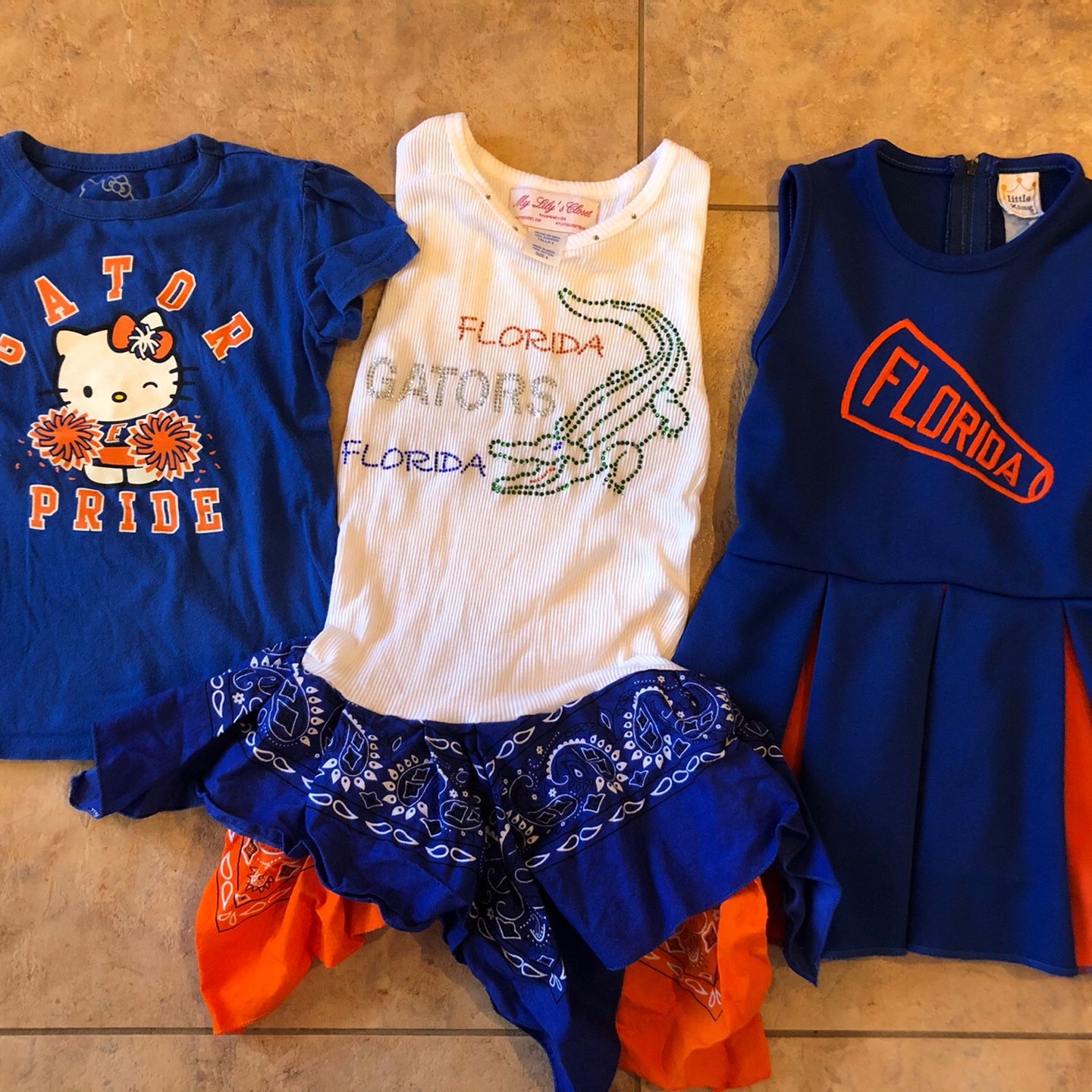 FL Gators Cheerleader Outfit Dress and Shirt for Sale in Lake