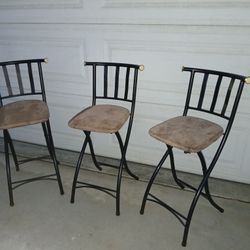 3 Indoor Folding Chairs