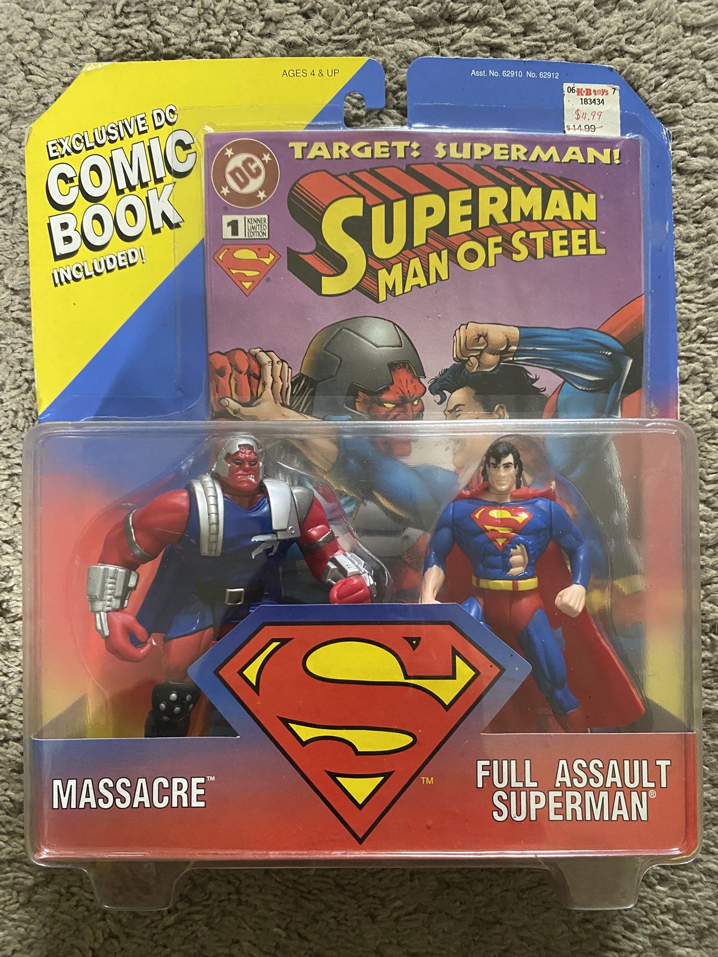 Kenner1995 Hasbro Superman Man Of Steel DC Comic Book Exclusive