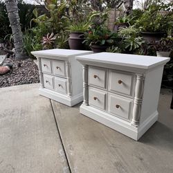Solid Wood White Night Stand Each 