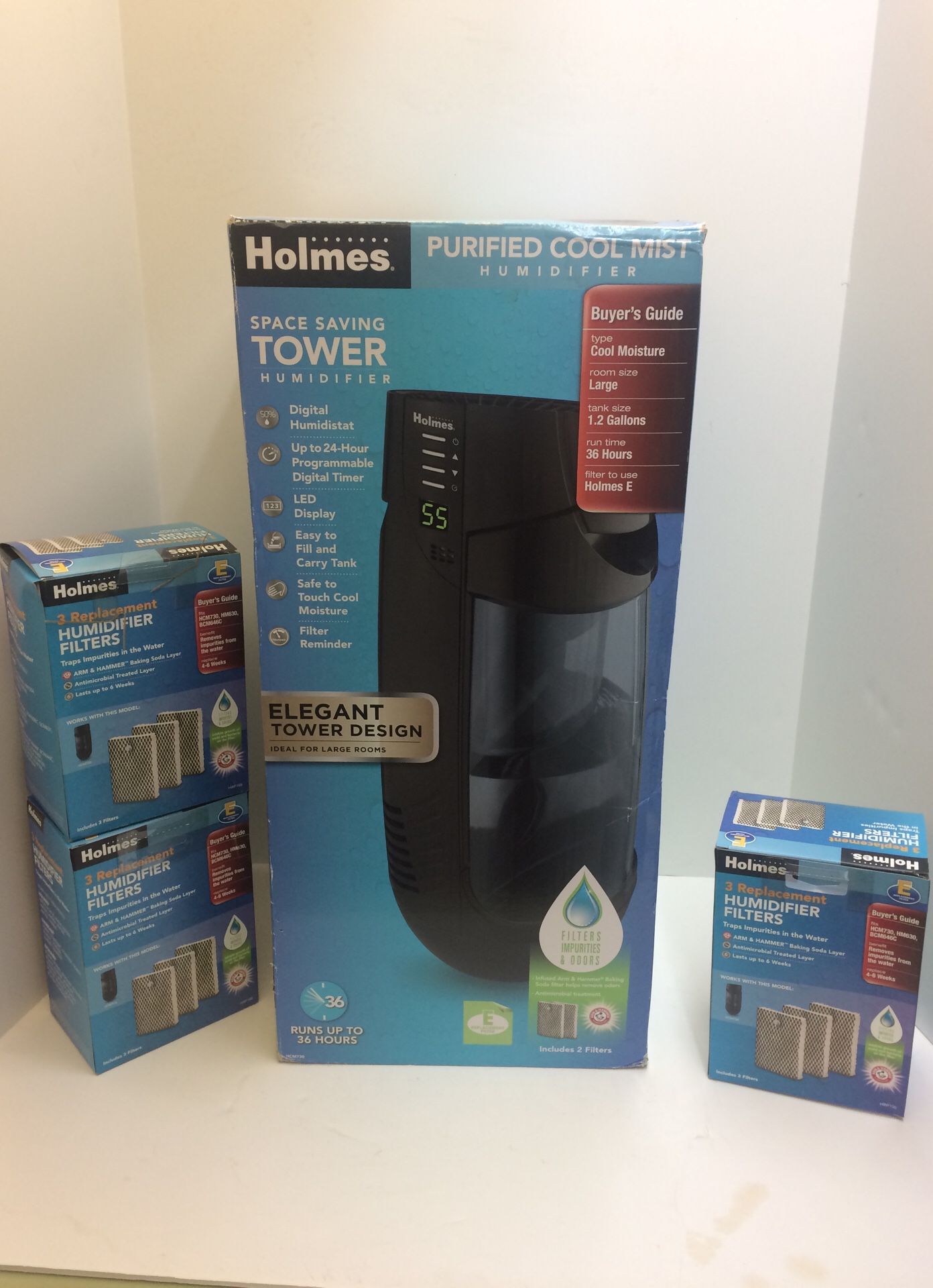 Holmes purified cool mist humidifier Tower model new in the box