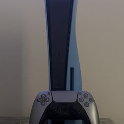 Brand New PS5 Disc Console W/light Blue Cover