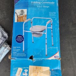 foldable commode - carex
unused
box size : 16x7x22H"
