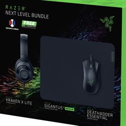 Razer Next Level Gaming Bundle - Headset, Mouse, Mouse Mat