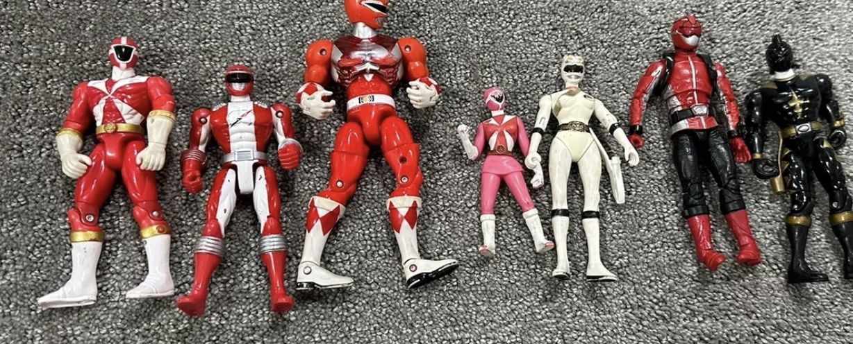 Vintage Power Ranger Lot Small Sized Toys 1999 Years