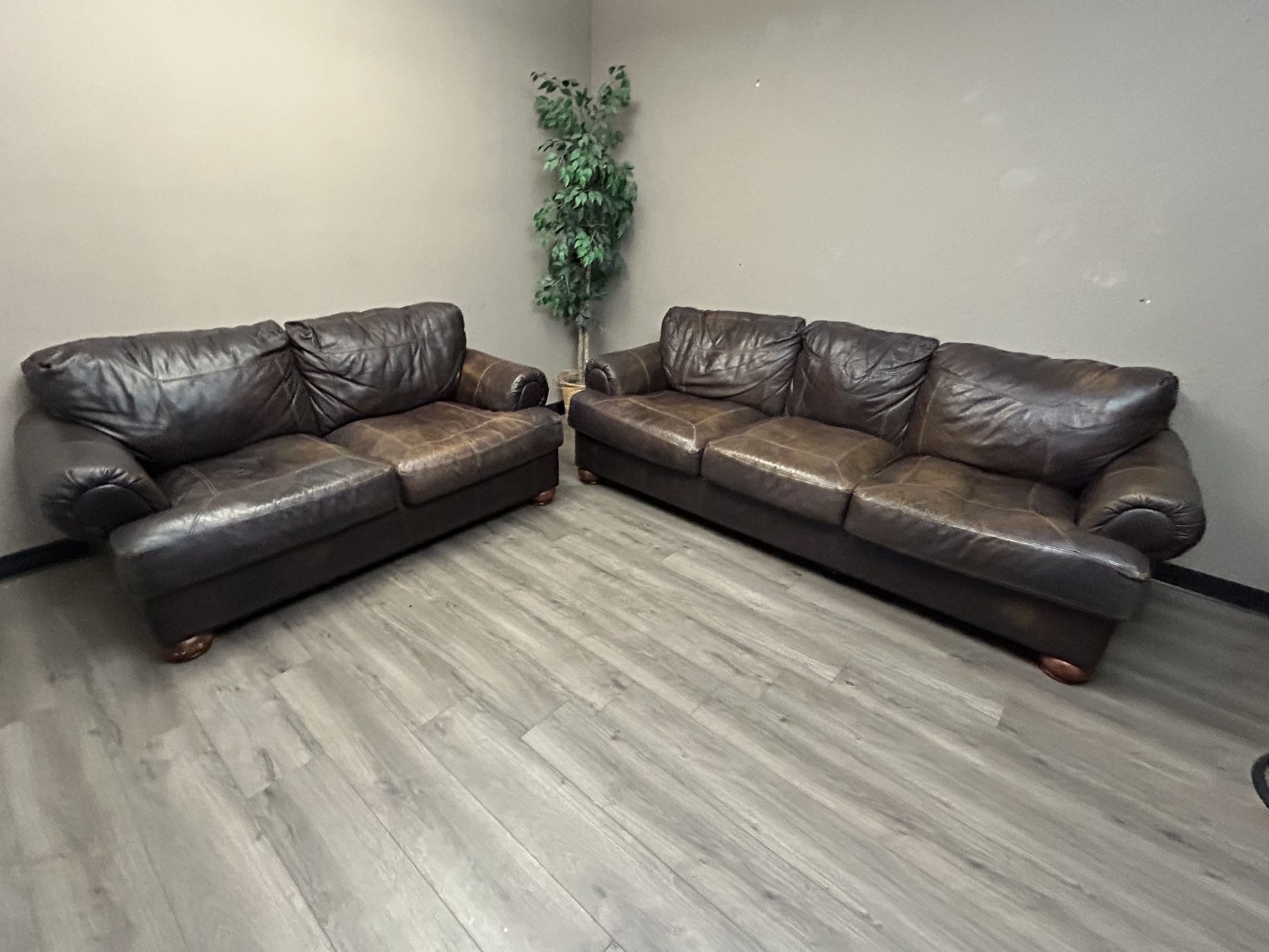 Ashley Leather Couch And Loveseat 