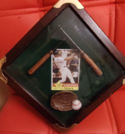 Baseball Themed - Card Display Case 7" x 7"
