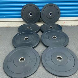 NEW Bumper Plates, Rubber Olympic Weights, Home Gym Weight Set, Folding Squat Rack, Adjustable FID Bench Press, Stall Mats, Rubber Flooring 