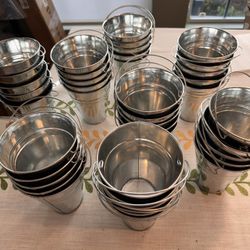 Selling Galvanized Buckets- 40 Pieces 5 Inch Size , Brand New