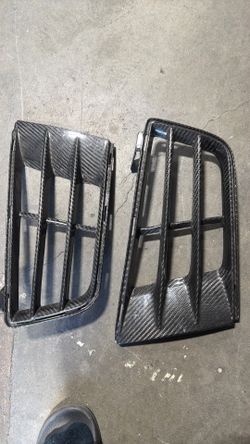 Ctsv/atsv front bumper carbon fiber grill