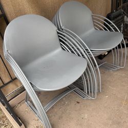 Steelcase Gray Stacking Chairs