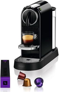 Nespresso CitiZ Original Espresso Machine by De'Longhi, Black Limousine black espresso machine with 19 bar pump and fast heat-up. Brews espresso and l