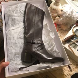 REGARDE LE CIEL SOF LEATHER BROWN 7.5 SIZE BOOTS