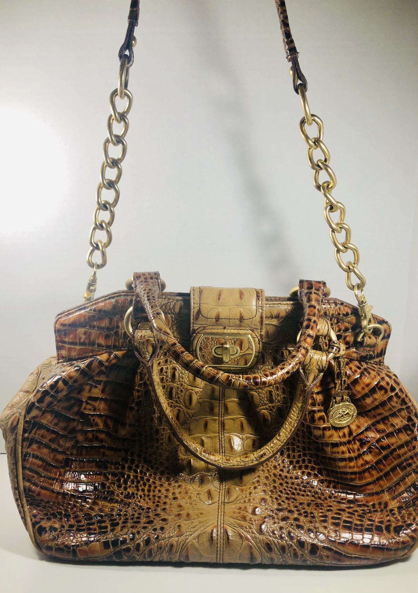 Brahmin Melbourne Toasted Hobo Bag With Handles And Strap