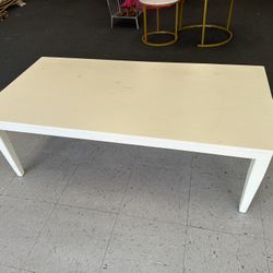 White Wood Coffee Table 