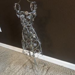 Silver Jewelry Dress Stand 