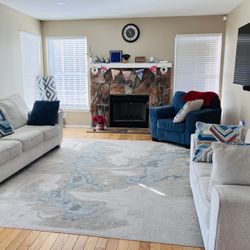 Stylish Couch & Carpet Set For Sale