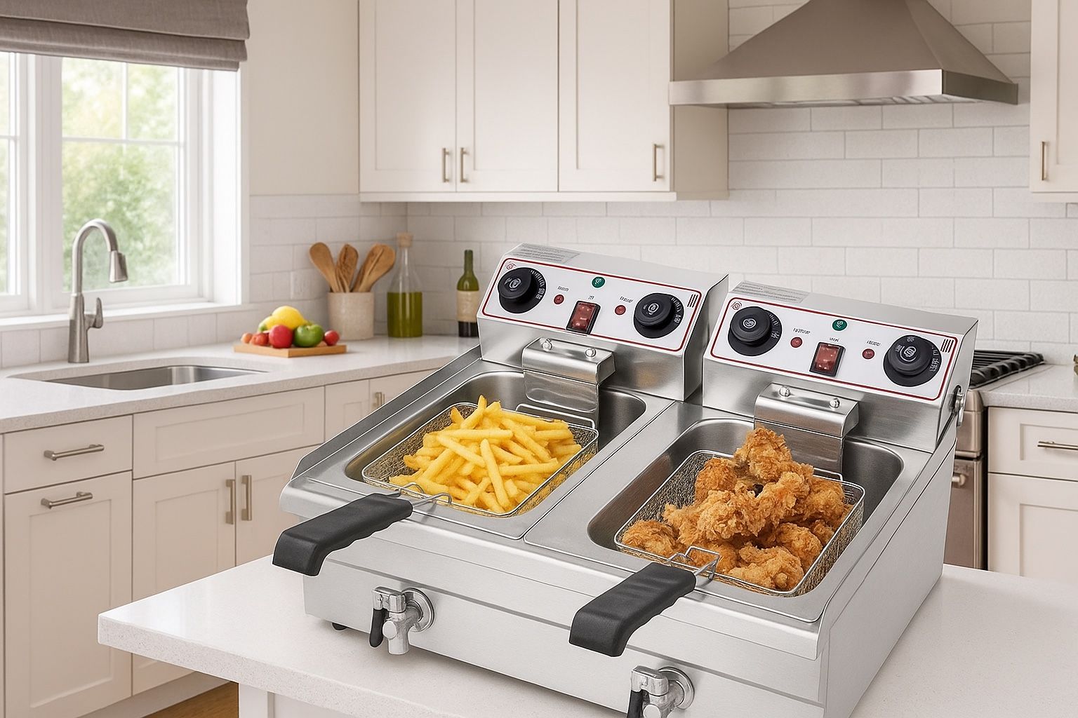 Brand New Commercial Double Deep Fryer For $140
