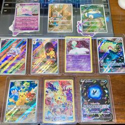 Pokemon - Lot of (10) Cards: Pikachu (Secret + Promo) + Snorlax + Lumineon V + Espeon (Best Buy) +++