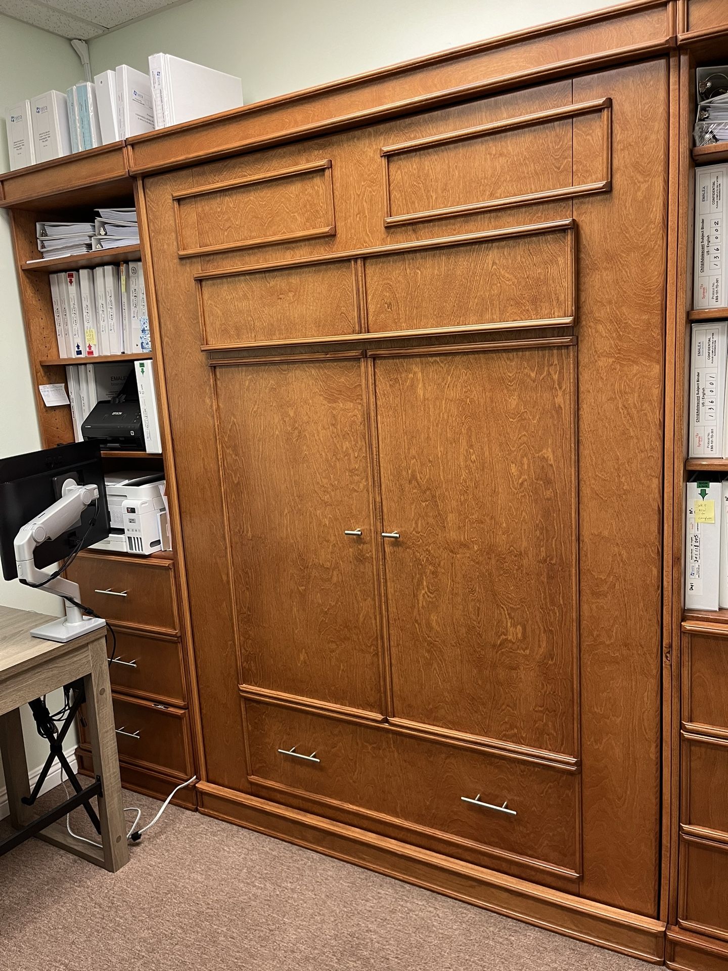 Murphy Bed (wall Bed) Full Size With Sleep Number Mattress