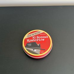 University Games 30 Second Mysteries Card Game Clues Red Tin Travel 8+ Yrs 2015