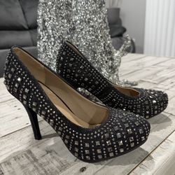 Gorgeous Black Bling Pumps Size 8.5