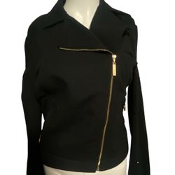 ST JOHN Black Moto Jacket 