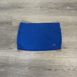 Vintage y2k women's hollister beach blue skirt