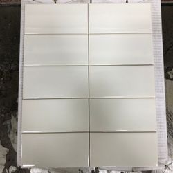75 sq. ft. Daltile Restore Ivory 3"x6" Glossy Ceramic Tile