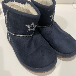 Dallas Cowboys Girls Toddler Blue Snow Boot, Size 8