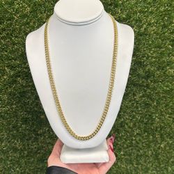 10kt Semi Solid Cuban Chain 