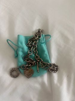 REAL Sterling Silver Return to Tiffany Heart Tag Toggle Necklace