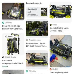 Ryobi Self-propelled 40 Volt Lawn Mower