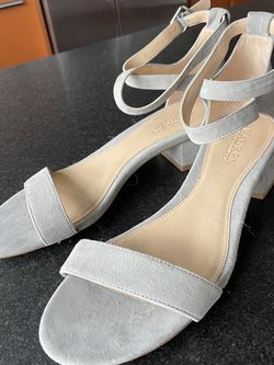 Ralph Lauren Light Gray Suede Heels