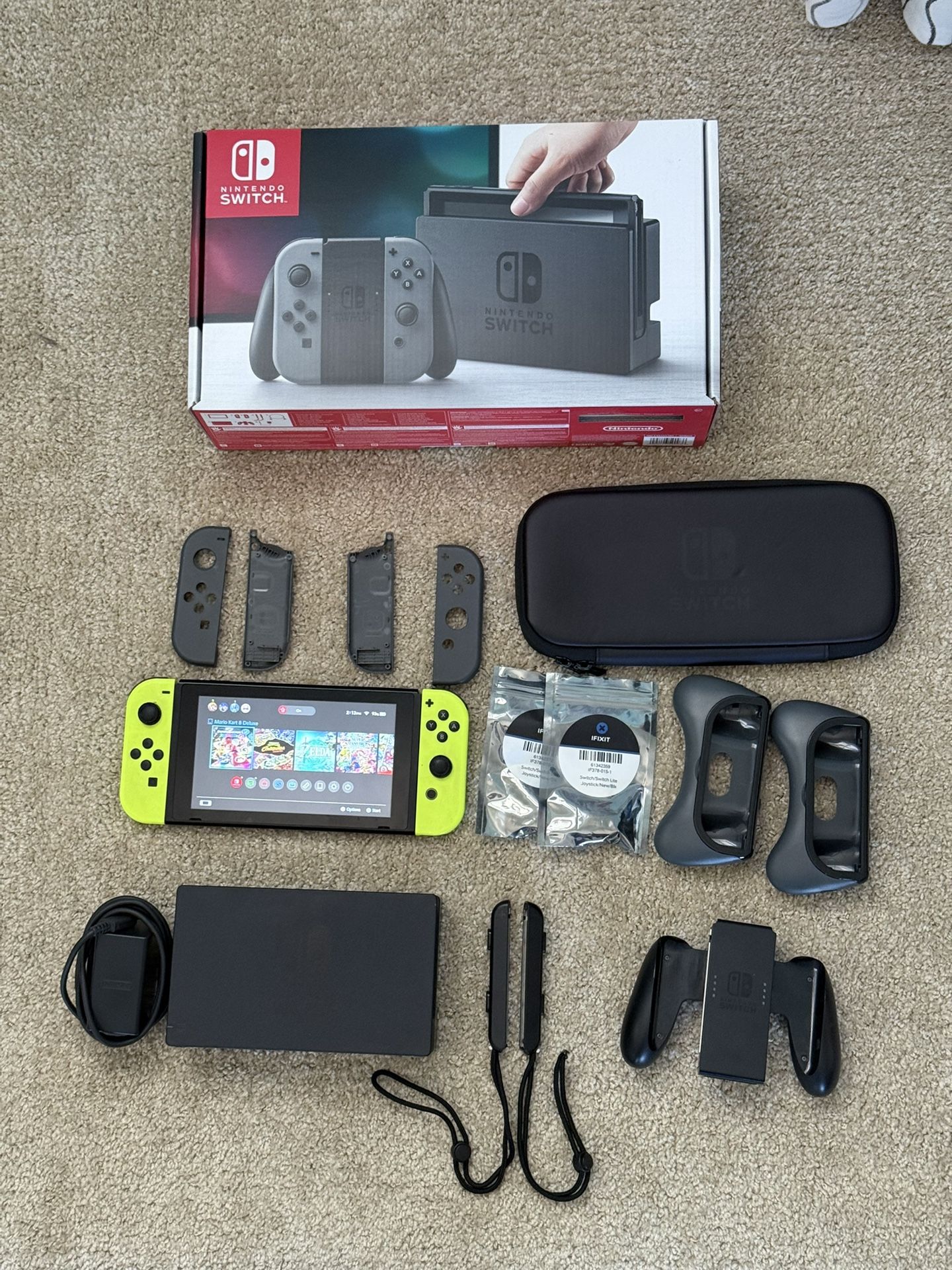 Nintendo Switch 1 Launch System Unpatched and Hackable -- accessories and games available as well