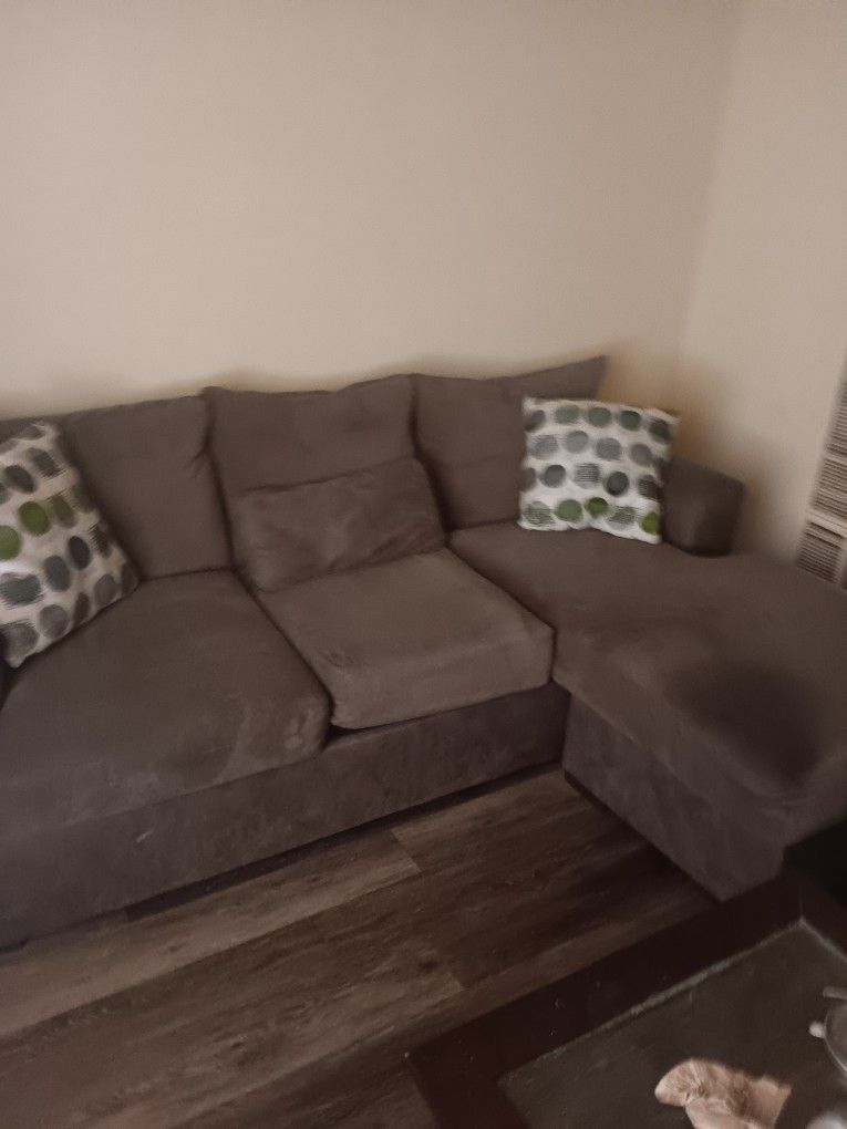 Grey Fabric Sectional