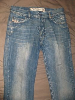 Women's Diesel Jeans Vintage "Fanker" Type RR 55, "With Zippers" 30 1/2" W 29" L, 10" In Front Rise, Very Rare In Mint Conditionc