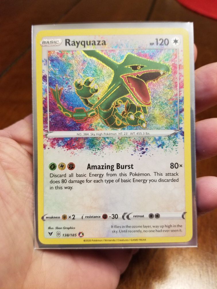Amazing Rare Rayquaza Vivid Voltage Pokemon