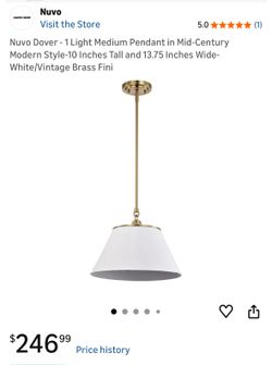 White + Gold Pendant Light