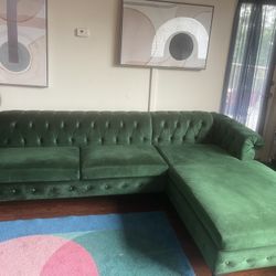 Green L Shaped Sectional