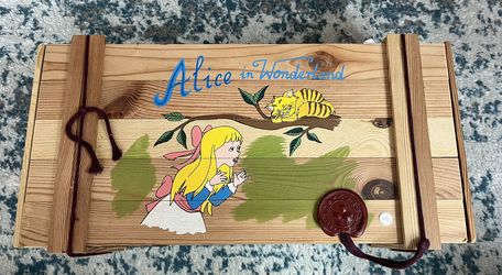 Polonaise Alice in Wonderland Set 5 Piece Hanf Blown Glass Christmas Ornament Set