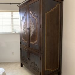 Antique/Vintage Wood Storage Closet/Dresser/TV Stand 