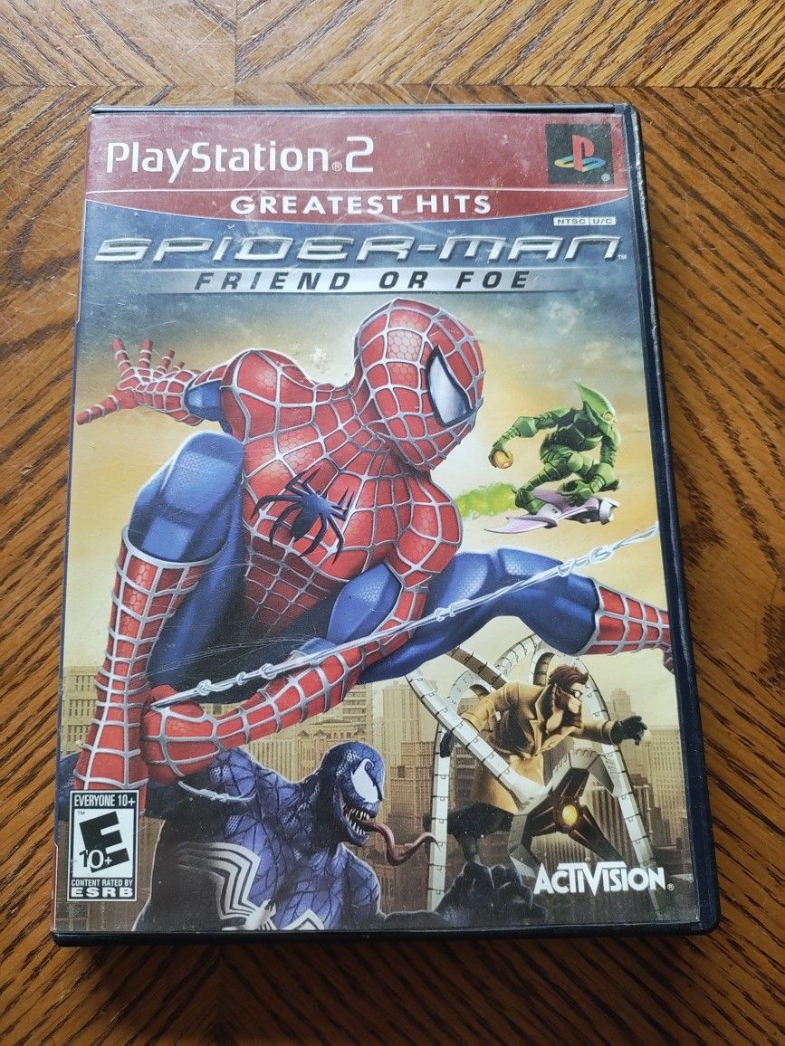 Spider-Man: Friend or Foe (PS2, Greatest Hits) Case & Disc Only - Tested & Works