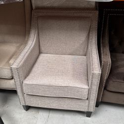 Heirloom gray Nailhead Trim Armchair 