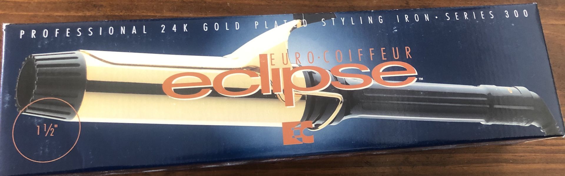 Euro-Coiffeur Eclipse 24K Gold-Plated Curling Styling Iron Series 300 (1.5”)